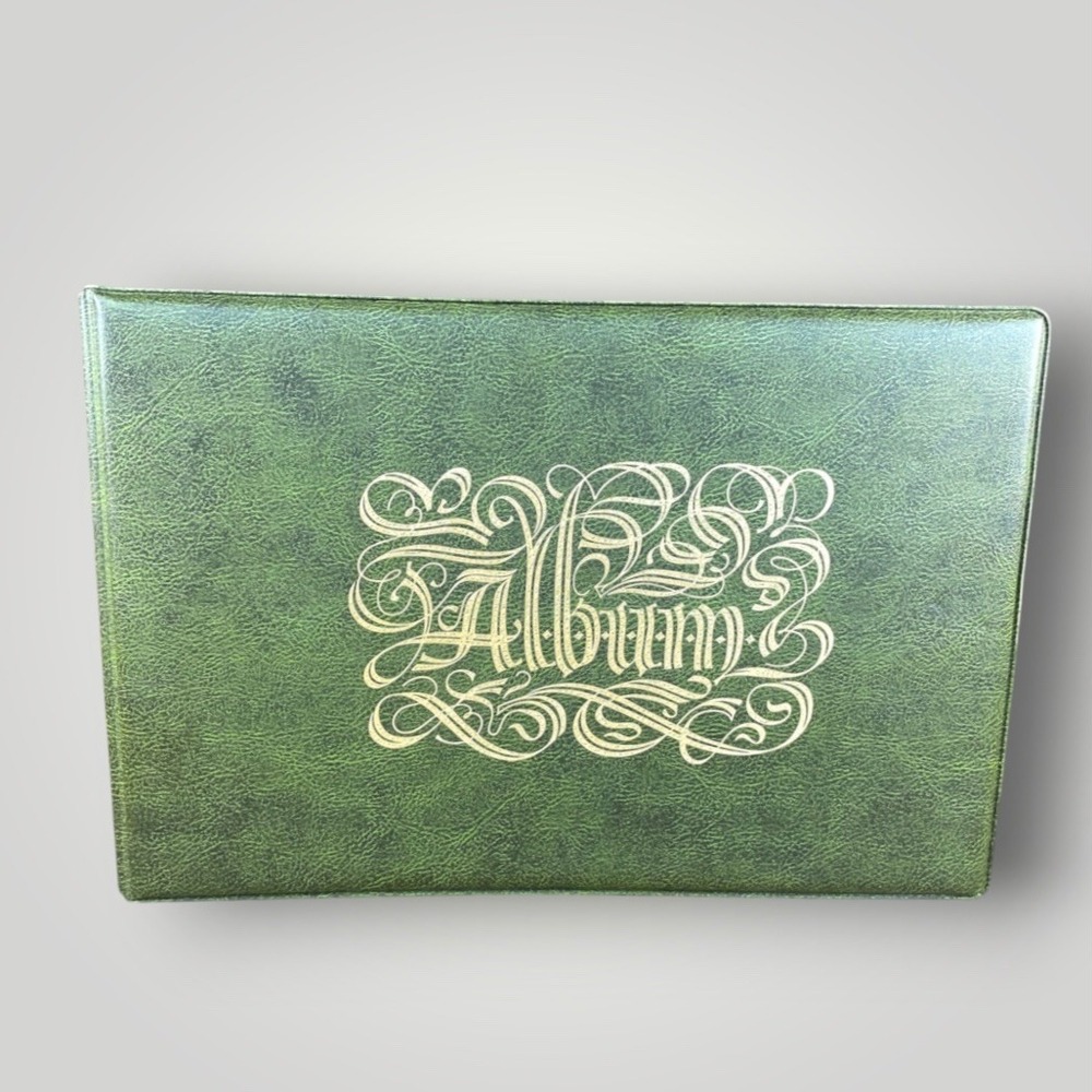 Woolworth Herald Square Photo Album Green Gold 3 Ring Binder 1970s